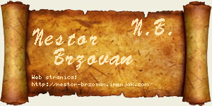 Nestor Brzovan vizit kartica